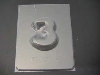 8003 Number 3 Large Chocolate or Hard Candy Mold